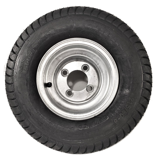 Trailer Tire On Galvanized Wheel Rim 18.5X8.5-8 18.5-8.5-8 215/60-8 Load C 4 Lug