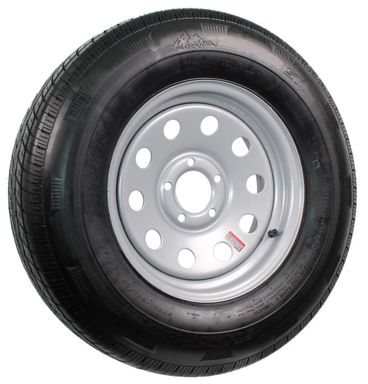 Trailer Tire On Rim ST185/80R13 LRC 5-4.5 Modular Wheel Silver