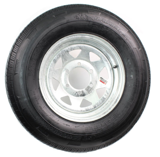 Radial Trailer Tire On Rim ST225/75R15 225/75-15 15 6 Lug Wheel Galvanized Spoke