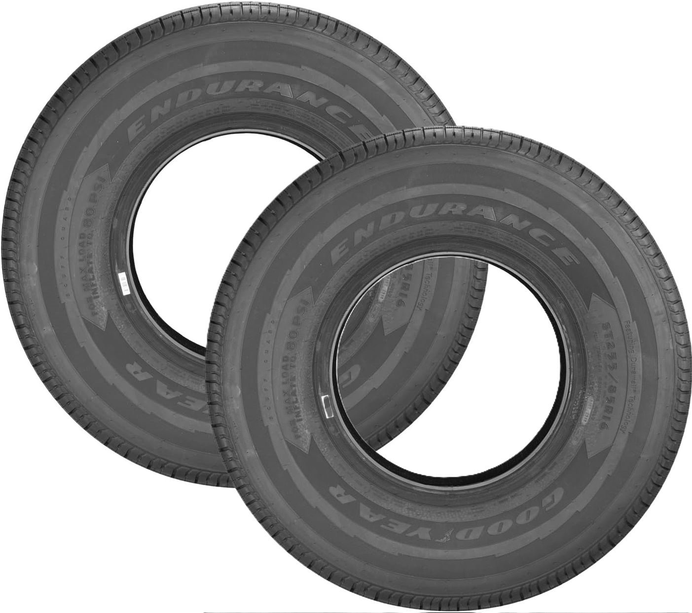 2-Pack Goodyear Trailer Tire Endurance ST255/85R16 255/85R16 Load Range E BSW