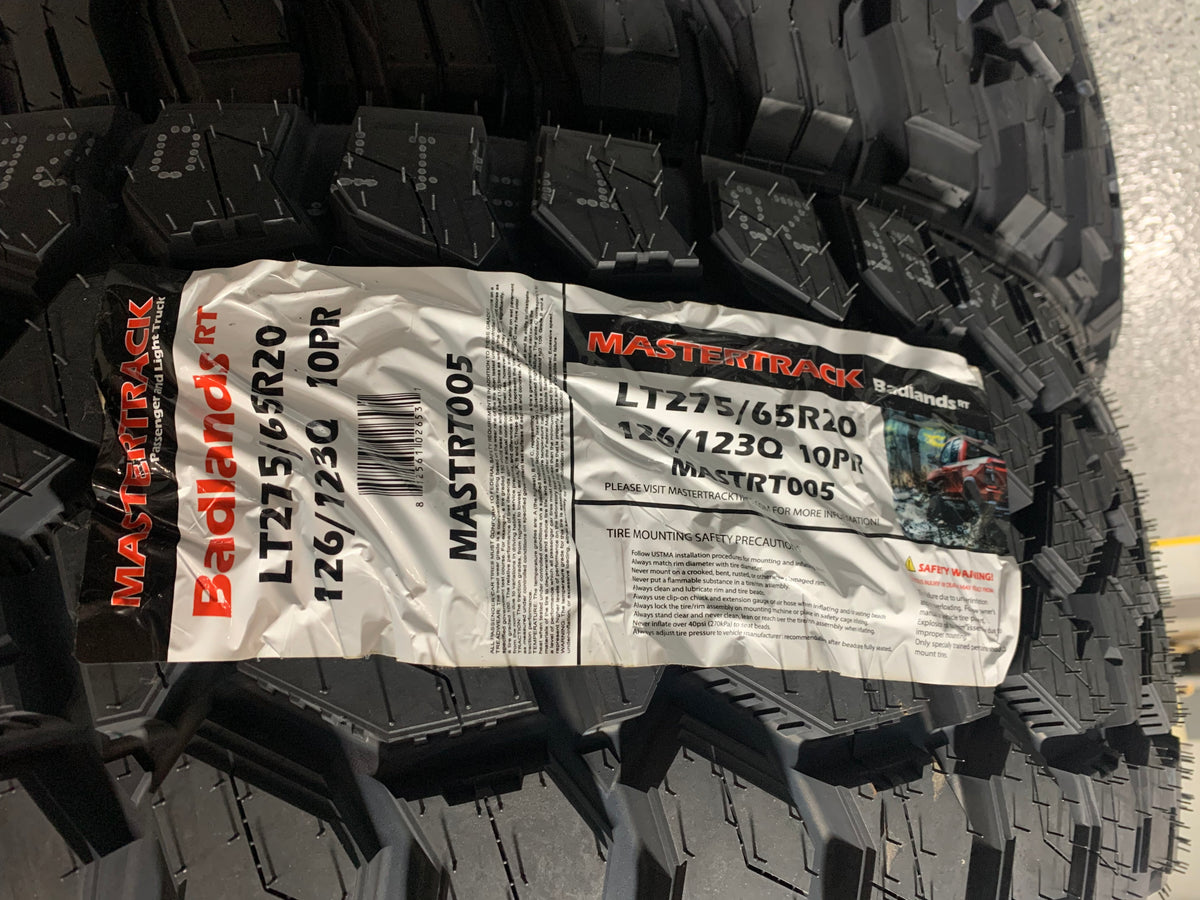 4-Pack Mastertrack LT275/65R20 126/123Q 10PR BADLANDS R/T SUV Truck Tire