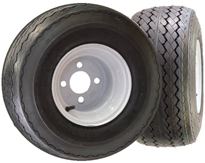 2-Pack Golf Cart Tires Rims 18-850-8 18X8.50-8 White Fits E-Z-GO Club Car Yamaha