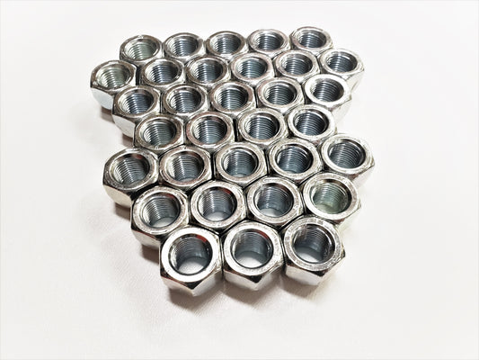Thirty Two (32) Pack Open Zinc Steel 1/2-20 Lug Nuts For Trailer Wheel