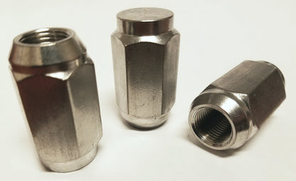 50-Pack Solid 304 Stainless Steel 1/2" Lug Nuts 1/2-20 For Trailer Wheel Rim