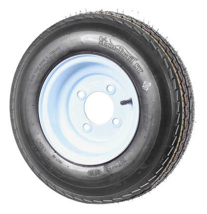 Trailer Tire On Rim 4.80-8 480-8 4.80 X 8 8 in. LRB 4 Lug Hole Bolt Wheel White