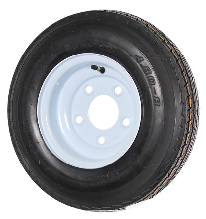 Trailer HD Tire On Rim 4.80-8 480-8 4.80 X 8 8 in. LRC 5 Lug Bolt Wheel White