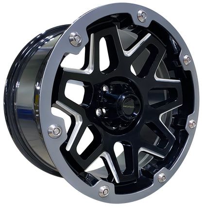 Trailer Wheel 18x9 Gloss Black Grey Ring Vision Rim 5 Lug On 4.5" 18X9 18" x 9"
