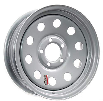 eCustomrim Trailer Rim Wheel 14 in. x 5.5 in. 5 Lug Hole Wheel Silver Modular