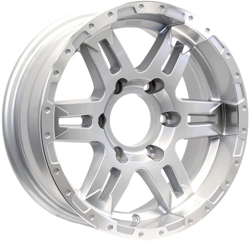 eCustomrim Aluminum Trailer Wheel 15X6 15 X 6 6 Lug 5.5 Center Turismo Silver