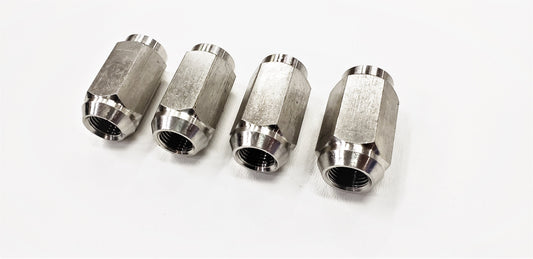 Four (4) Pack Solid 304 Stainless Steel 1/2-20 Lug Nuts For Trailer Wheel Rim
