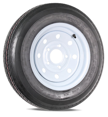 eCustomrim Trailer Tire and Rim 530-12 5.30-12 530X12 LRB 5 Lug White Modular