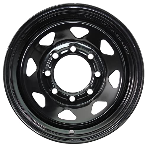 eCustomrim Trailer Wheel 16 in. X 6 in. 16x6 8 Lug Black Steel Rim Wheel