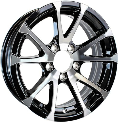 eCustomrim Aluminum Boat Camper Trailer Rim Wheel 5 Lug 13" Avalanche Black