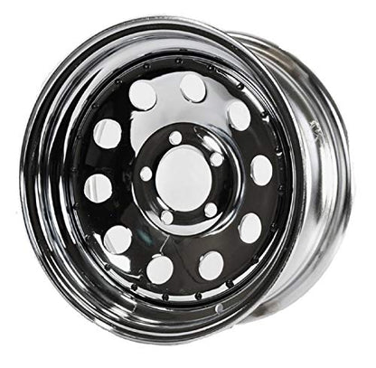 eCustomrim Trailer Rim Wheel 13" 13X4.5 5 Lug Wheel Chrome Modular w/Rivets
