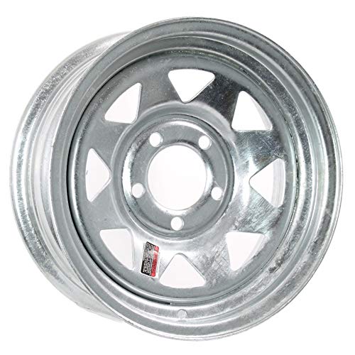 eCustomrim Trailer Wheel Galvanized Rim 15 x 6 Spoke Style 5 Lug On 4.5 Center