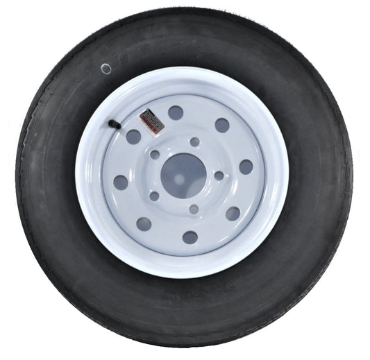 Trailer Tire and Rim 530-12 5.30-12 530X12 Load B 5 Lug White Modular Wheel