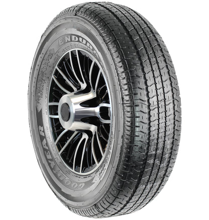 eCustomrim Aluminum Rim Goodyear Trailer Tire 235/80R16 16 8 Lug Evolution Black
