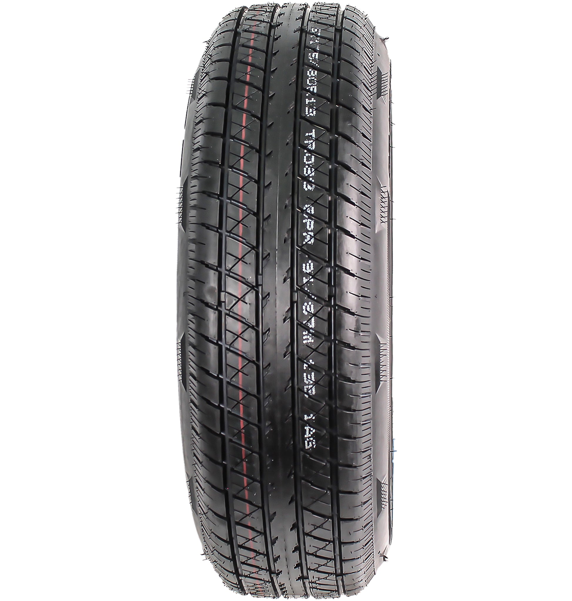 2-Pack Radial Trailer Tire ST175/80R13 LRC 13 Inch 5 Lug T07 Black Aluminum
