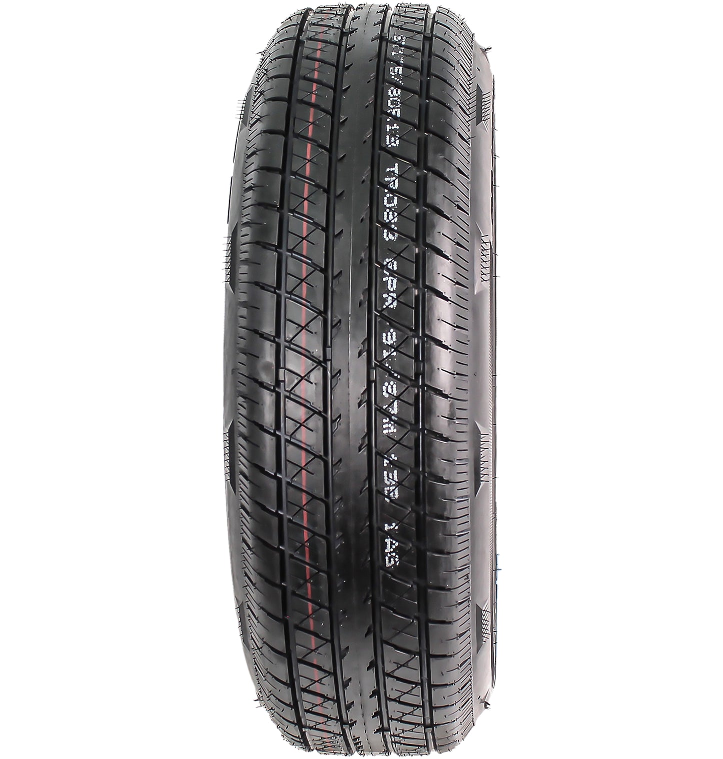 eCustomrim Trailer Tire ST175/80R13 LRC 13X5 5 Lug Evolution Black Aluminum Rim