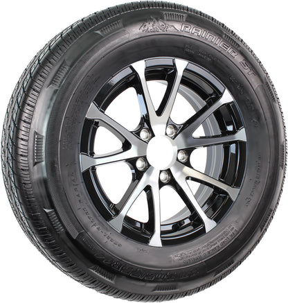 eCustomrim Trailer Tire Aluminum Rim 205/75R14 LRC 14X5.5 5 Lug Avalanche Black