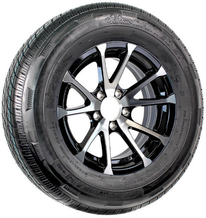 eCustomrim Trailer Tire Aluminum Rim 205/75R14 LRD 14X5.5 5 Lug Avalanche Black