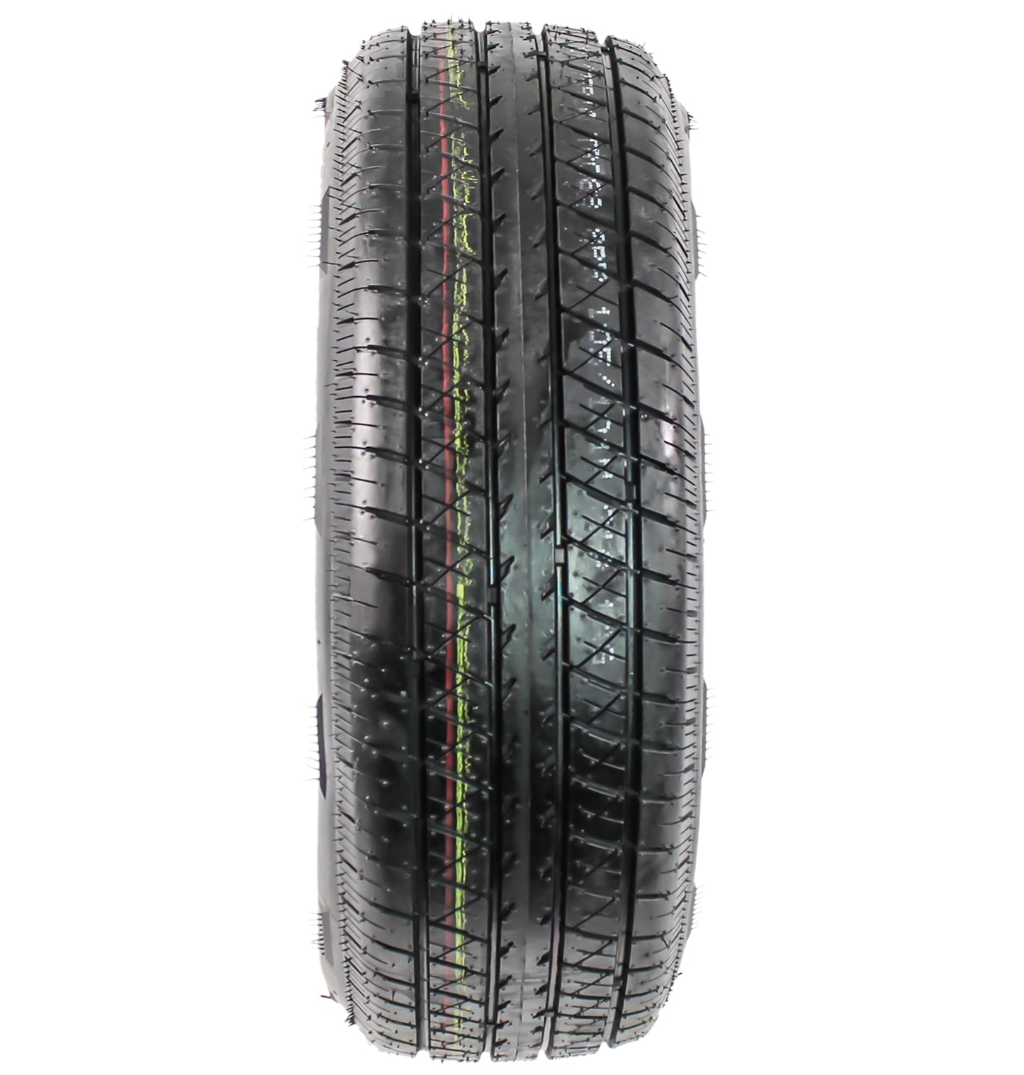 2-Pack Radial Trailer Tire ST205/75R14 Load D 14 In 5 Lug T07 Black Aluminum Rim