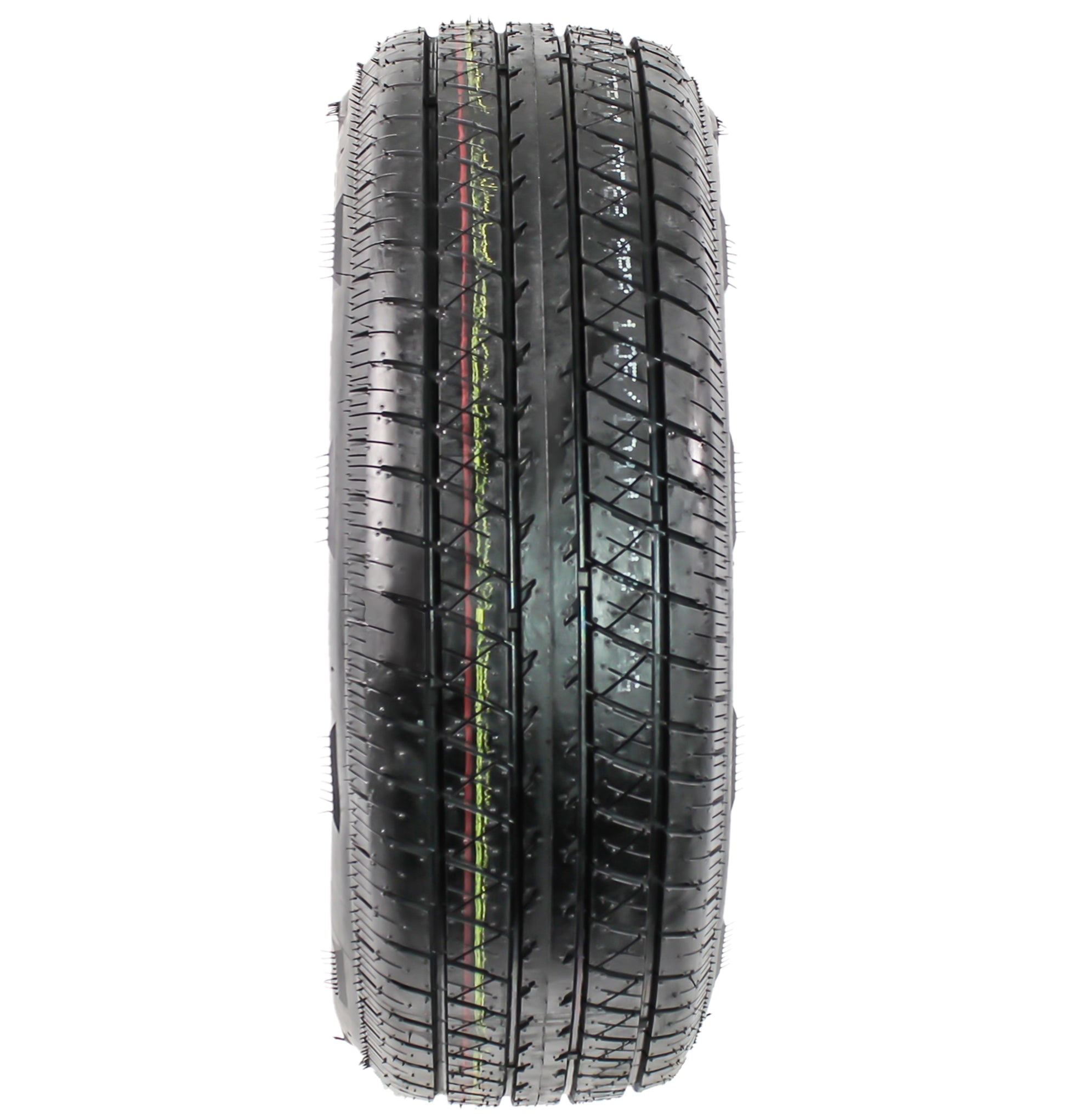 2-Pack Radial Trailer Tire ST205/75R14 Load D 14 In 5 Lug T07 Black Aluminum Rim