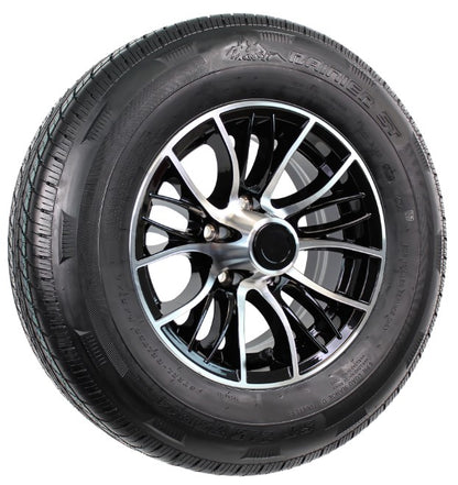 eCustomrim Trailer Tire Aluminum Rim 215/75R14 LRD 14X5.5 5 Lug Evolution Black