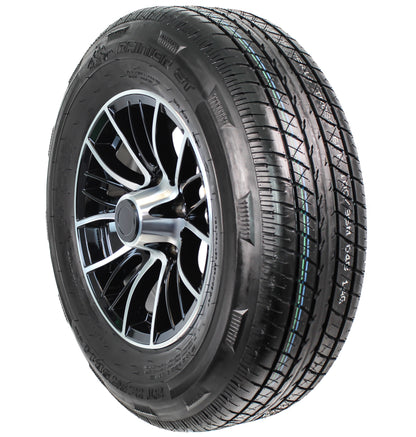 eCustomrim Trailer Tire Aluminum Rim 215/75R14 LRD 14X5.5 5 Lug Evolution Black