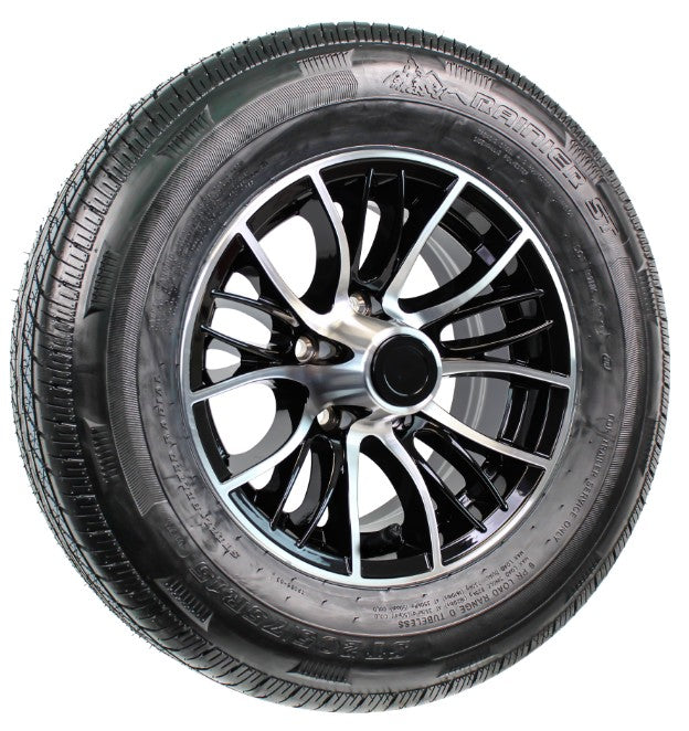 eCustomrim Trailer Tire Aluminum Rim ST205/75R15 LRD 15X5 5 Lug Evolution Black