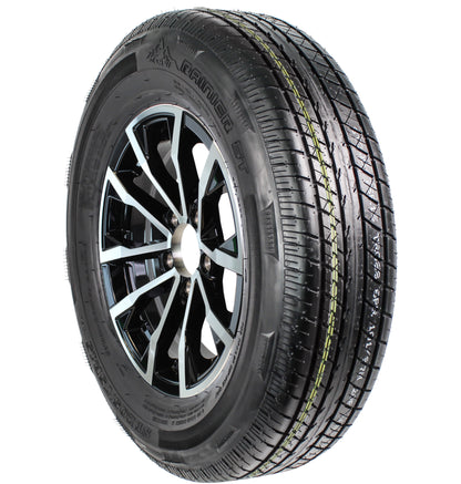 eCustomrim Trailer Tire On Aluminum Rim ST205/75R15 LRD 15X5 5 Lug Edge Black
