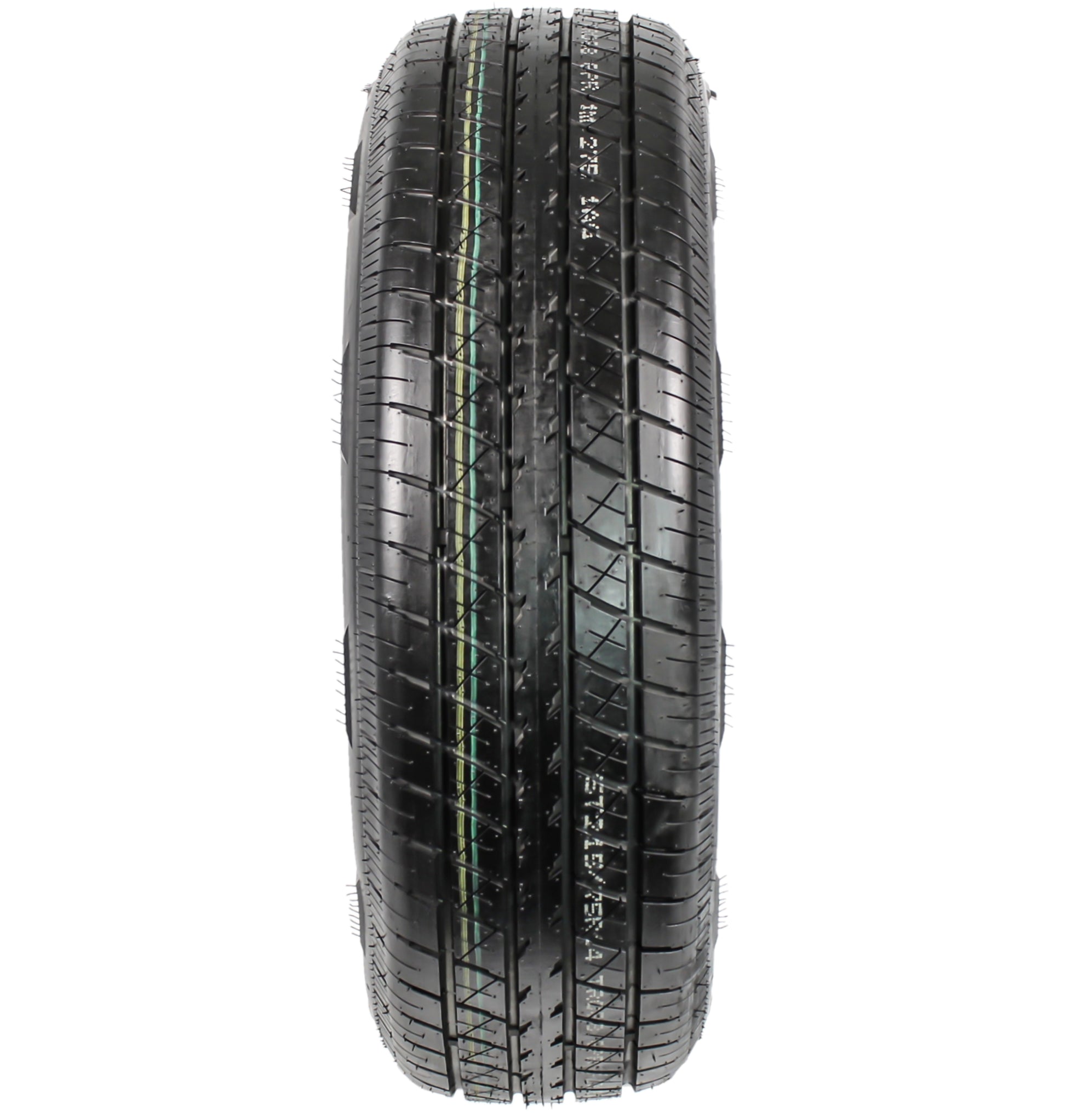 2-Pack Radial Trailer Tire Rim ST215/75R14 14 In 5 Lug T07 Black Aluminum Wheel