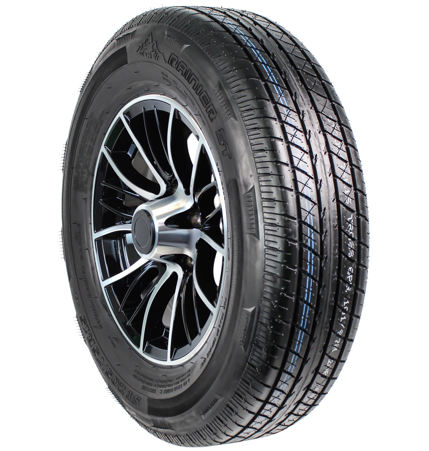 eCustomrim Trailer Tire Aluminum Rim ST205/75R15 LRC 15X5 5 Lug Evolution Black