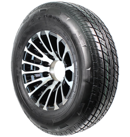 eCustomrim Trailer Tire Aluminum Rim ST235/80R16 LRE 16X6 8 Lug Avalanche Black