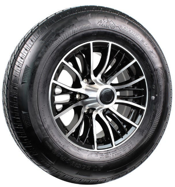 eCustomrim Trailer Tire Aluminum Rim ST235/80R16 LRE 16X6 6 Lug Evolution Black
