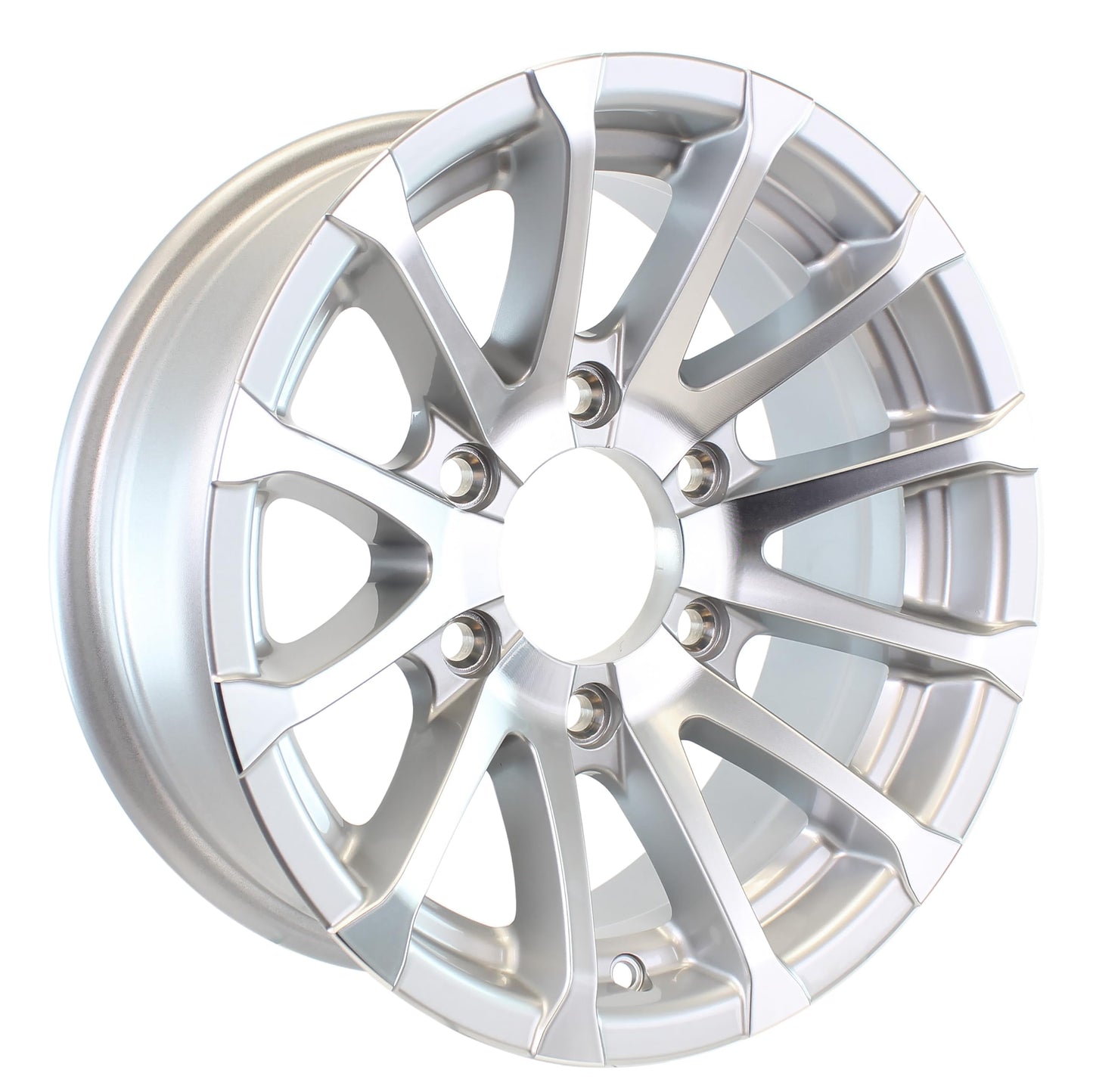 eCustomrim Aluminum Trailer Wheel 15X6 15" Avalanche 6 Lug On 5.5" Center Rim
