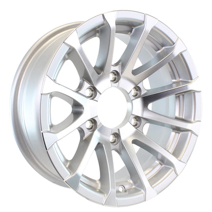 eCustomrim Aluminum Trailer Wheel 15X6 15" Avalanche 6 Lug On 5.5" Center Rim