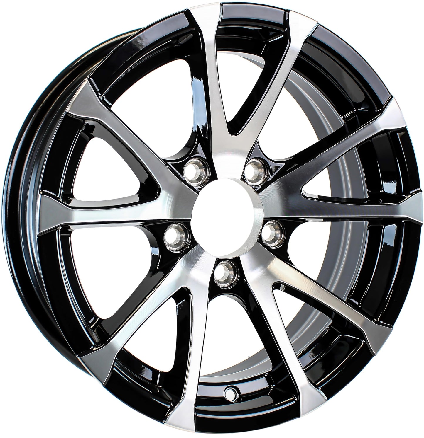 eCustomrim Aluminum Boat Camper Trailer Rim Wheel 5 Lug 13" Avalanche Black