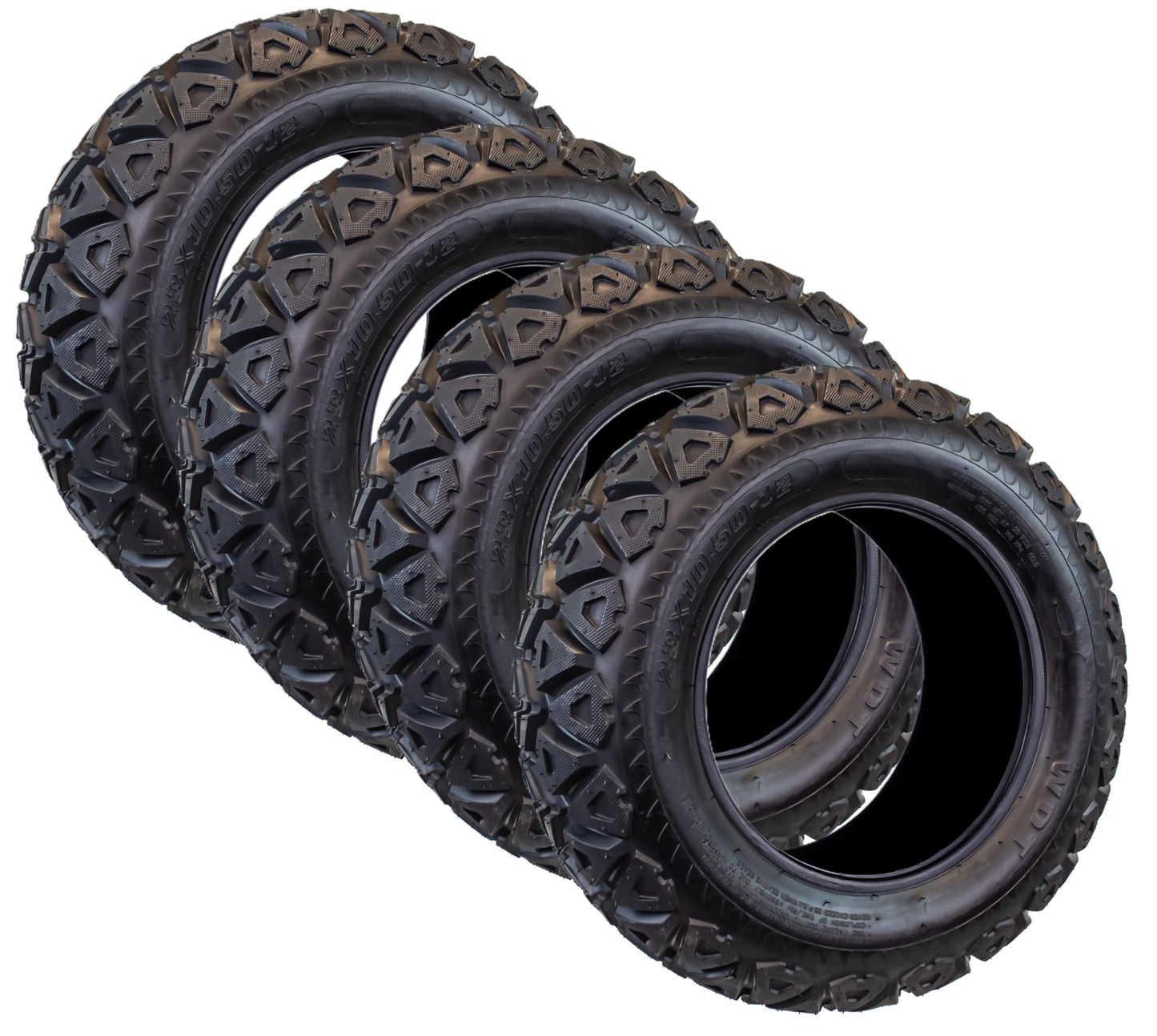 4-Pk 23X10.50-12 Tire Lifted Golf Cart ATV Offroad All Terrain Mud Turf Tire