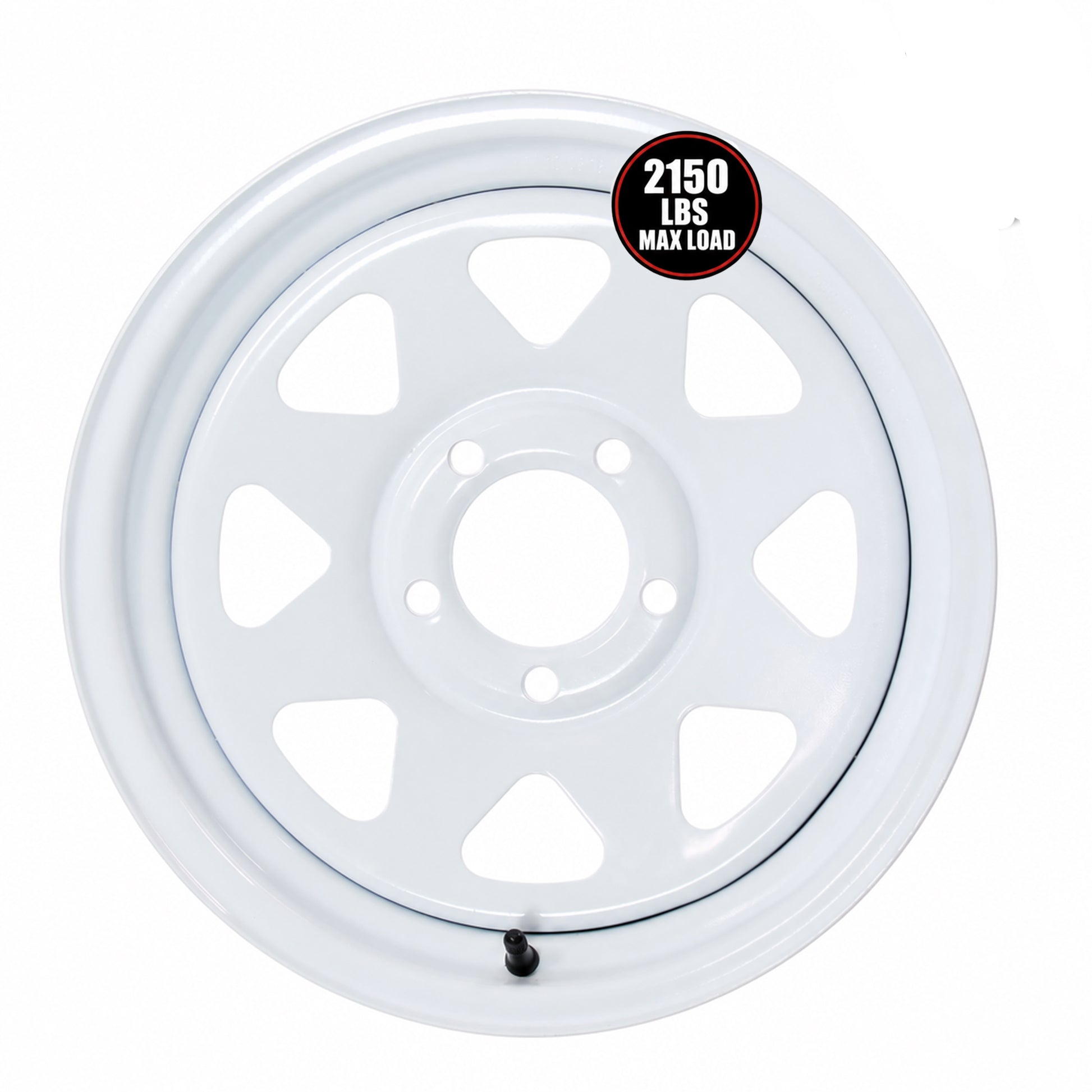 eCustomrim Trailer Rim 15X5 15 Inch 5 Lug On 4.5 Center White Spoke Wheel