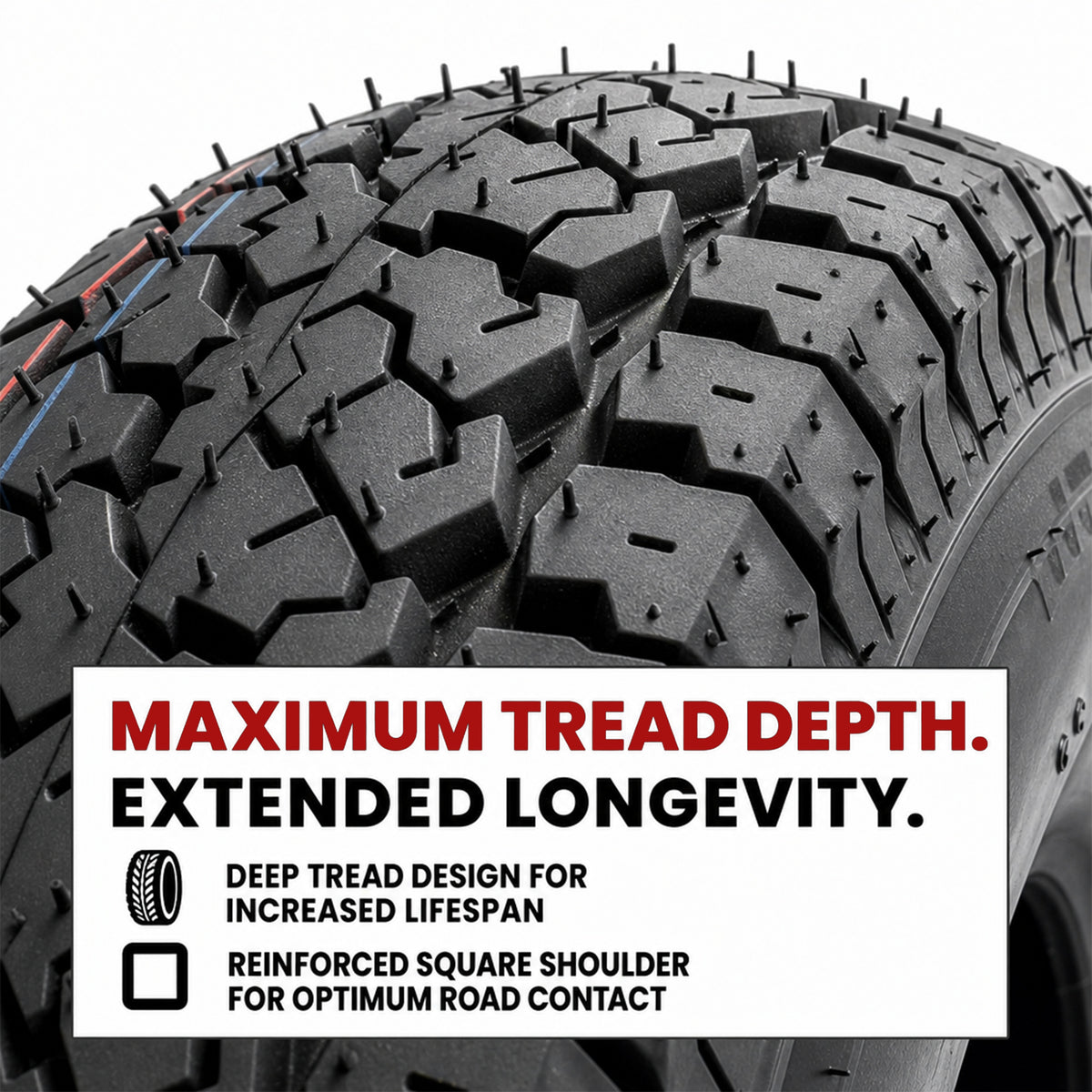 Trailer Tire ST175/80D13 175/80D13 DEEP TREAD 13 Inch Load Range C 1360 Lbs.