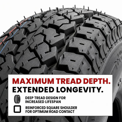 Trailer Tire ST175/80D13 175/80D13 DEEP TREAD 13 Inch Load Range C 1360 Lbs.