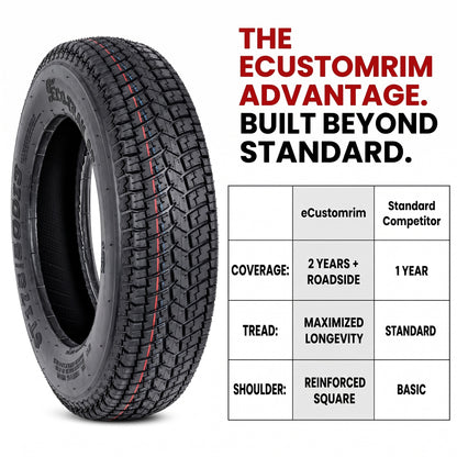 Trailer Tire ST175/80D13 175/80D13 DEEP TREAD 13 Inch Load Range C 1360 Lbs.