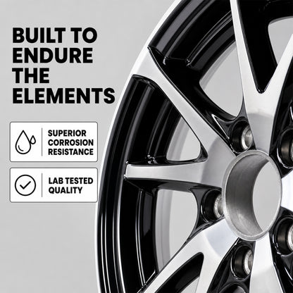 eCustomrim Aluminum Boat Camper Trailer Rim Wheel 5 Lug 14 Inch Avalanche Black