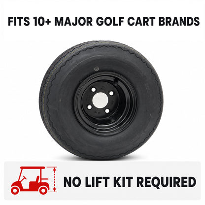 4-Pack 18X8.50-8 8 Inch Black Golf Cart Tire Wheel Fit E-Z-GO Club Car Cushman