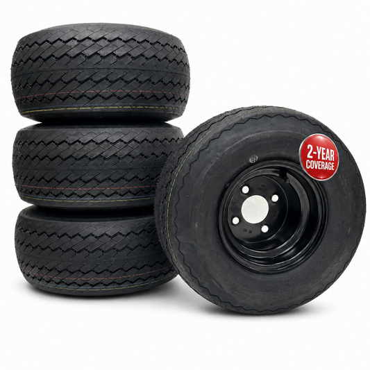 4-Pack 18X8.50-8 8 Inch Black Golf Cart Tire Wheel Fit E-Z-GO Club Car Cushman