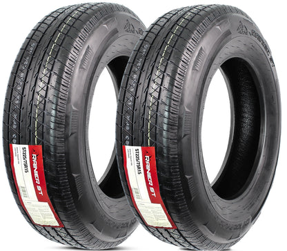 2-Pack Radial Trailer Tire ST225/75R15 15 Inch Deep Tread Steel Belted Load D