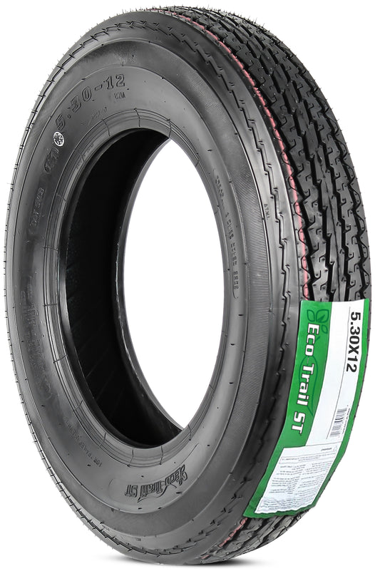 eCustomrim Trailer Tire 530-12 5.30-12 12 Inch Load Range B D.O.T. Approved