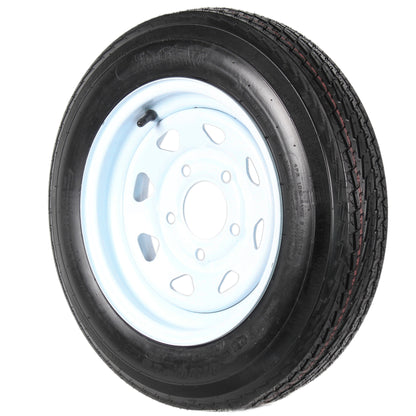 Trailer Tire + Rim 4.80-12 480-12 4.80 X 12 12" LRC Tire 5 Lug Wheel White Spoke