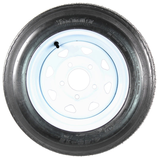 Trailer Tire On Rim 4.80-12 480-12 4.80 X 12 12 in. LRB 5 Lug Wheel White Spoke